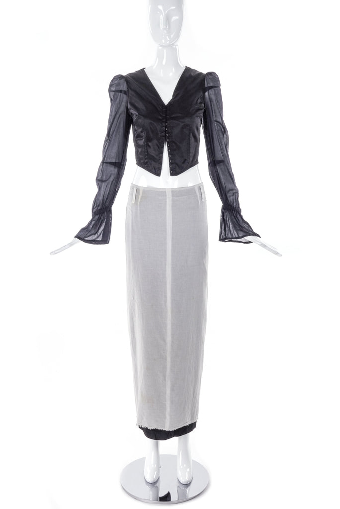 Maison Martin Margiela Satin and Chiffon Jacket and Skirt SS1993