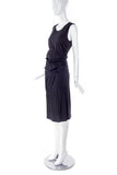 Helmut Lang Black Ruche "Elasticated" Dress SS1997