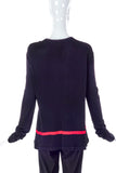 Helmut Lang Black Cardigan with the Red Stripe SS1997