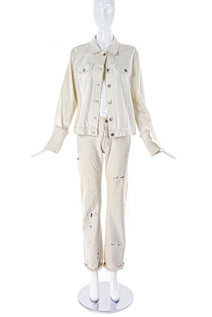 Helmut Lang "Paint Splatter" Jacket and Trouser Set SS1998