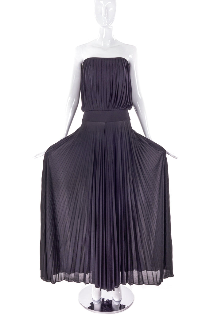 Margiela Black Plissé Chiffon Jumpsuit