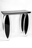 "Silence of Eclipse" Lucite Black and Clear Console Table by Mikhail Loznikov - signed & dated 1992