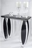 "Silence of Eclipse" Lucite Black and Clear Console Table by Mikhail Loznikov - signed & dated 1992
