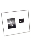 Black and White Georgia O'Keeffee Landscape Prints in Skinny Vintage Silver Metal Frame