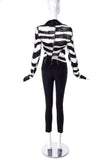 Ann Demeulemeester Black and White Loose Knit Cardigan - BOUTIQUE PURCHASE PRICE