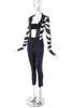 Ann Demeulemeester Black and White Loose Knit Cardigan - BOUTIQUE PURCHASE PRICE