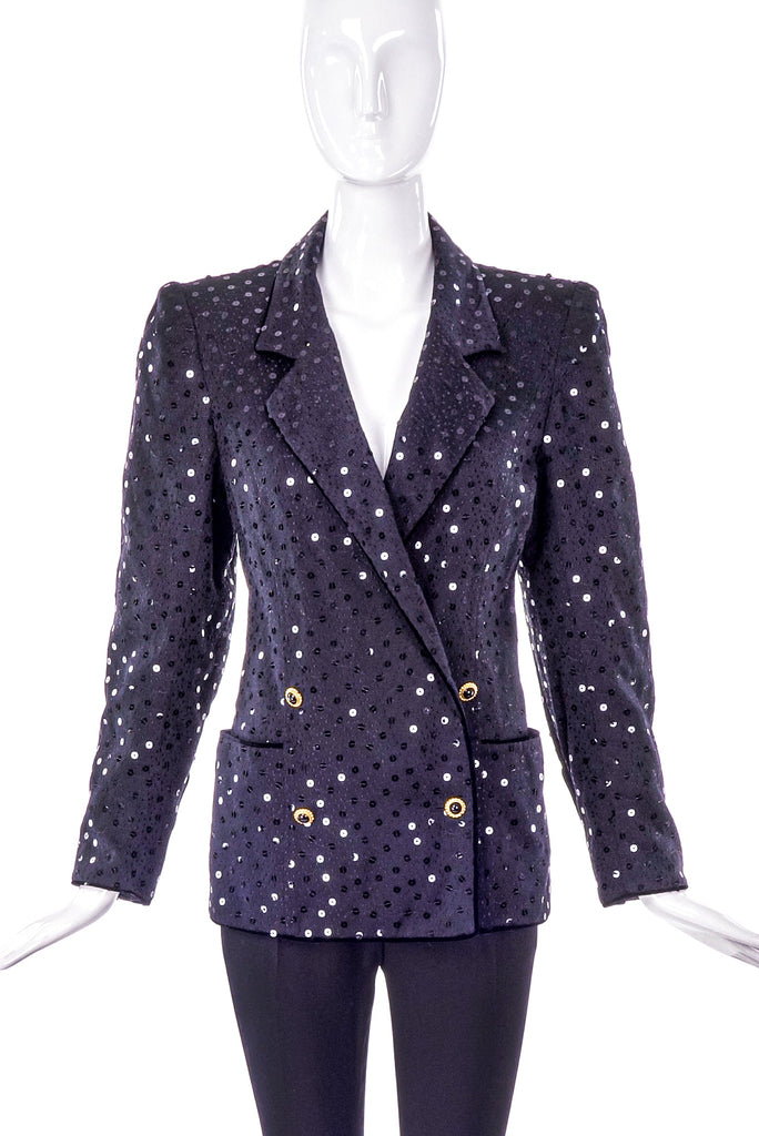 Emanuel Ungaro Black Sequin Jacket
