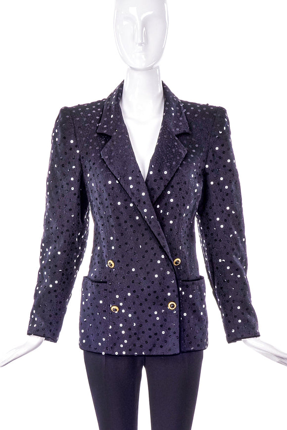 Emanuel Ungaro Black Sequin Jacket