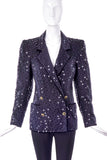 Emanuel Ungaro Black Sequin Jacket