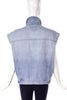 Versace Jeans Couture Oversized Denim Vest with Silver Medusa Buttons - BOUTIQUE PURCHASE PRICE