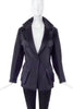 Donna Karan Black Structured Satin Safari Blazer