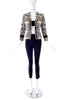 Istante by Gianni Versace Zebra Print Gold Collarless Jacket - BOUTIQUE PURCHASE PRICE