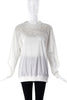 Givenchy White Cotton Sweat Shirt with Lace Appliqués -  BOUTIQUE PURCHASE PRICE