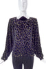 Valentino Chiffon with Gold Lurex and Black Velvet Polka Dot Blouse - BOUTIQUE PURCHASE PRICE