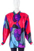 Picasso Silk Print Button-Up Blouse