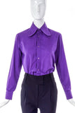 Vivienne Westwood Purple Orb Kipper Tie  & Vintage 70's Purple Penny Round Collar Shirt