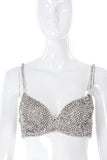 Vintage Crystal Diamond Showgirl Bra