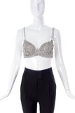 Vintage Crystal Diamond Showgirl Bra