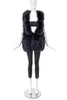 Sonia Rykiel Black Marabou Plume Feather Vest - BOUTIQUE PURCHASE PRICE