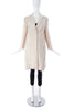 Helmut Lang Off White Fuzzy "Feather" Paper Coat