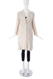 Helmut Lang Off White Fuzzy "Feather" Paper Coat