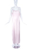 Staud Pale Pink Tiered Chiffon MuMu Gown with Matching Slip Dress