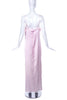 Staud Pale Pink Tiered Chiffon MuMu Gown with Matching Slip Dress