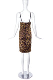 Dolce & Gabbana Dark Leopard and Lace Slip Dress