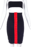 Junior Gaultier Cotton Stretch with Red Velvet Vertical - BOUTIQUE PURCHASE PRICE