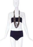 Chanel Multi Chain Necklace with Embedded CC Logos and Black Glass Balls