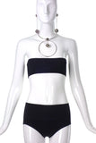 Eddie Borgo 1960's Silver Metallic Inspired Circle Globe Necklace and Double Globe Earrings
