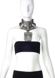 Lanvin Dedale Silver Crystal Art Deco Choker Necklace Runway Spring Summer 2013