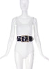 Alessandro Dell'Acqua Wide PVC Animal Print Belt