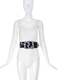Alessandro Dell'Acqua Wide PVC Animal Print Belt