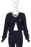 Vivienne Westwood Black Cardigan with Orb Logo