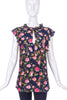 Francesco Scognamiglio Silk Flower Print Ruffle Top- BOUTIQUE PURCHASE PRICE