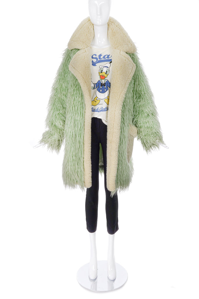 Dolce & Gabbana Donald Duck Tank Top FW2004 & Faux Fur Oscar the Grouch Coat