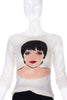 Heatherette Liza Minnelli Long Sleeve T-Shirt Ruby Rhinestone Lips and Glitter Eye ShadowFW2002