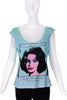 Heatherette Sleeveless T-Shirt with Portrait of Elizabeth Taylor