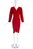 Saint Laurent Rive Gauche Red Knit Dress - BOUTIQUE PURCHASE PRICE