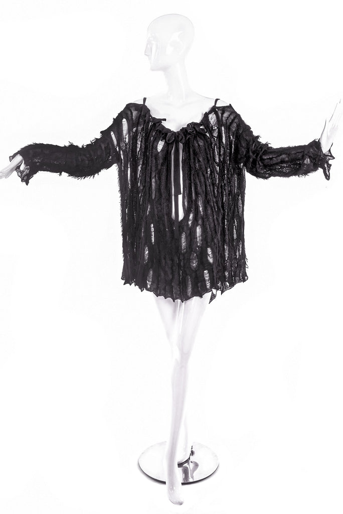 Yves Saint Laurent by Tom Ford Shredded Knit Blouse FW 2002