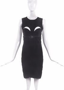 Marius Schwab Black Nylon Cut Out Dress
