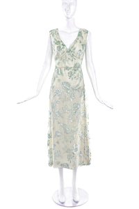 Rochas Velvet Burn Out Iridescent Flower Dress SS2014 - BOUTIQUE PURCHASE PRICE