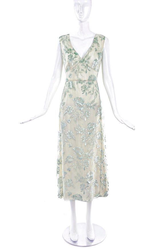 Rochas Velvet Burn Out Iridescent Flower Dress SS2014 - BOUTIQUE PURCHASE PRICE