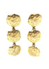 Sonia Rykiel Gold Chic Massive Gold Hammered Earrings #