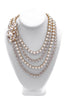 Dolce & Gabbana Diamond and Pearl Gold Multi-Strand Necklace