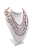 Dolce & Gabbana Diamond and Pearl Gold Multi-Strand Necklace