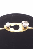 Lanvin Geometric Gold Disc with Pearl and Diamond Necklace FW2011