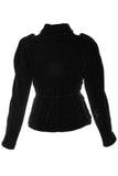 Thierry Mugler Black Velvet Fitted Jacket with Cut Outs - BOUTIQUE PURCHASE PRICE