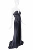 Dsquared Black Silk Lace Bow Bustier Dress Gown